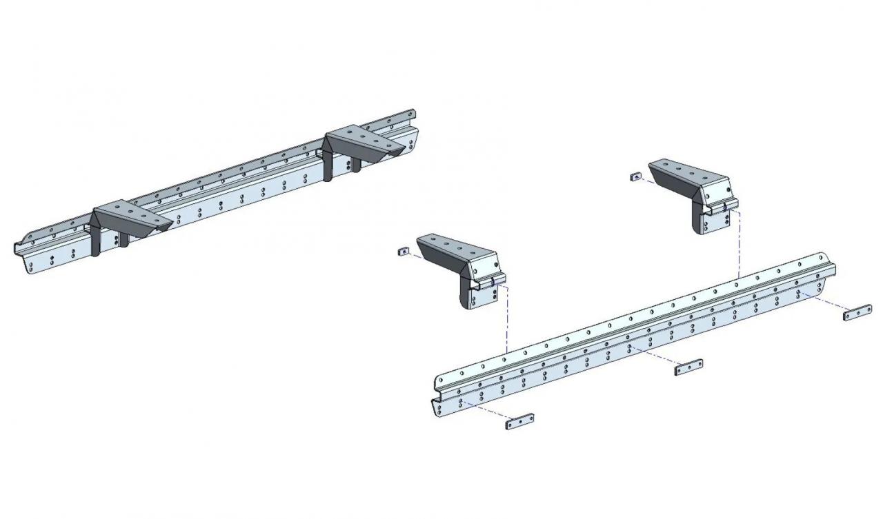 Muli-Rack System "flach" Jeep Gladiator JT inkl. 2 Rhino Rack HD Querträger